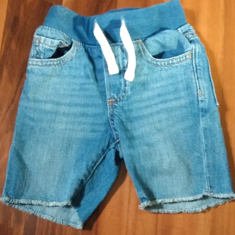 Baby Gap 3 Years Boys Frayed Hem Blue Denim Shorts